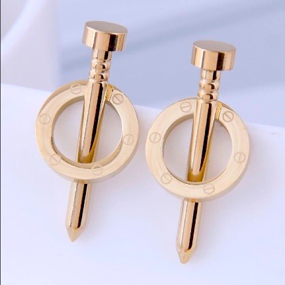 Rivet Detail Earrings - Picture 1 of 3